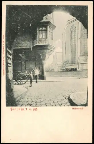 Ansichtskarte Frankfurt am Main Straßen Partie am Hainerhof 1900