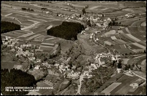 Ansichtskarte Obermusbach-Freudenstadt Luftbild 1963