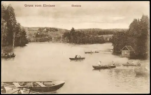 Ansichtskarte Ebnisee-Welzheim Ebnisee, Ruderer Seehaus 1919