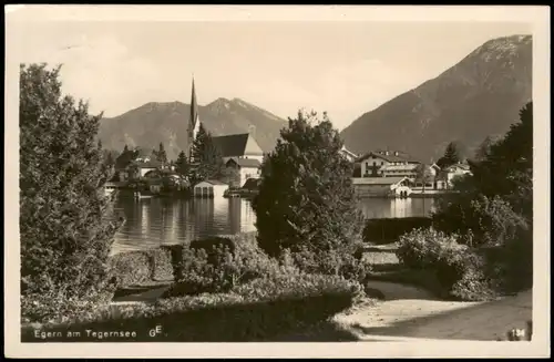 Ansichtskarte Egern am Tegernsee Ortsansicht Teilansicht 1932