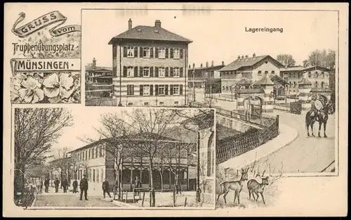 Ansichtskarte Münsingen (Württemberg) Truppenübungsplatz MB  1917   Feldpost