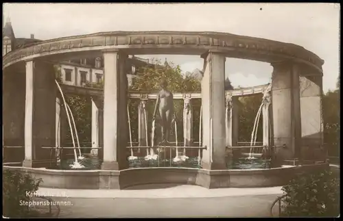 Ansichtskarte Karlsruhe Stephansbrunnen 1920