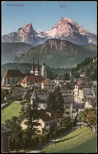 Berchtesgaden Panorama-Ansicht mit Blick zum Watzmann (Berg) 1920