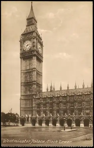 Postcard London Houses of Parliament/Parlamentshaus, Big Ben 1922