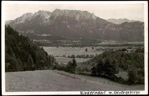 Ansichtskarte Niederndorf Stadt mit Kaisergebirge 1939