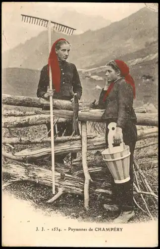 .Frankreich Paysannes de CHAMPÉRY Frauen Landwirtschaft France 1912