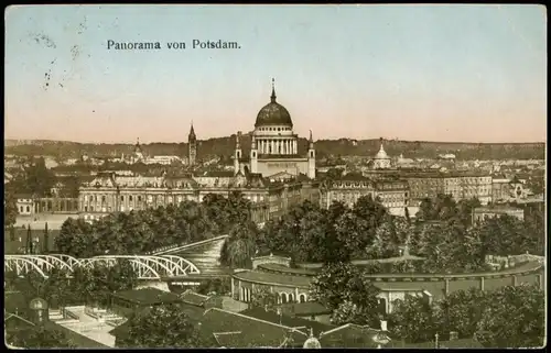 Ansichtskarte Potsdam Blick über die Stadt 1924