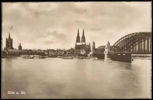 Ansichtskarte Deutz-Köln Düx Panorama-Ansicht Rhein Fernansicht Dom 1925