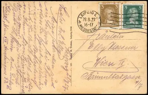 Ansichtskarte Leipzig Neues Rathaus (Town Hall Building) 1927