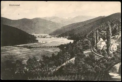 Günterstal-Freiburg im Breisgau Günterstal Panorama Umland-Ansicht 1910