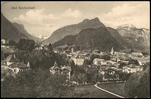 Ansichtskarte Bad Reichenhall Panorama-Ansicht, Stadt Teilansicht 1910