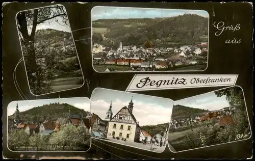 Ansichtskarte Pegnitz (Oberfranken) Mehrbildkarte mit 5 Ortsansichten 1960