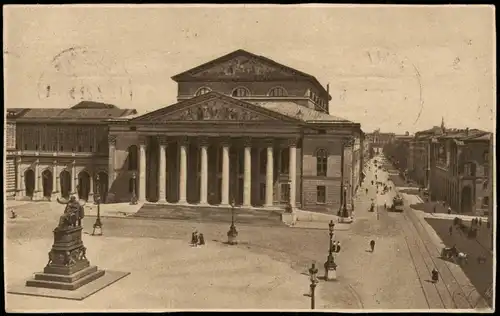 München Nationaltheater, Straße 1922  Mehrfachfrankatur 50 Pfg - Ziffern