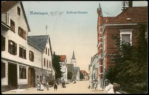 Ansichtskarte Metzingen Schloßstraße 1909