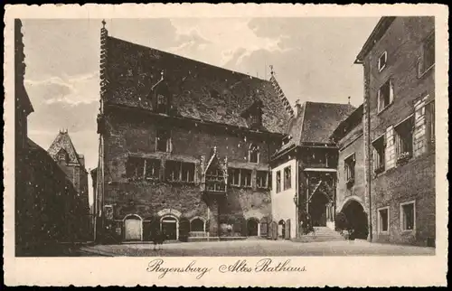 Ansichtskarte Regensburg Altes Rathaus 1920