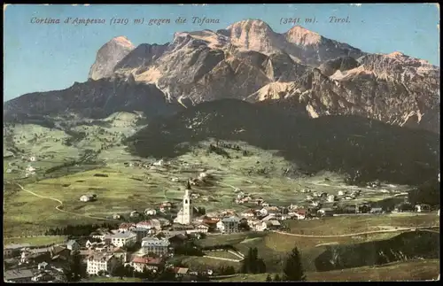 Cartoline Cortina d´Ampezzo Blick auf die Stadt 1912