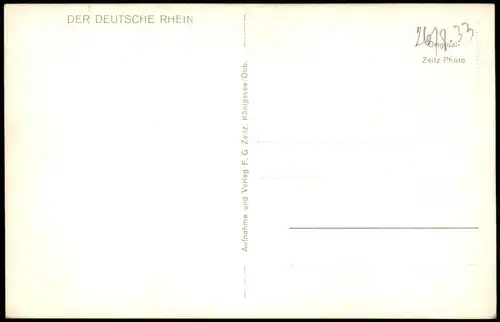 St. Goarshausen Blick vom Loreleyfelsen am Rhein Rheindampfer 1932