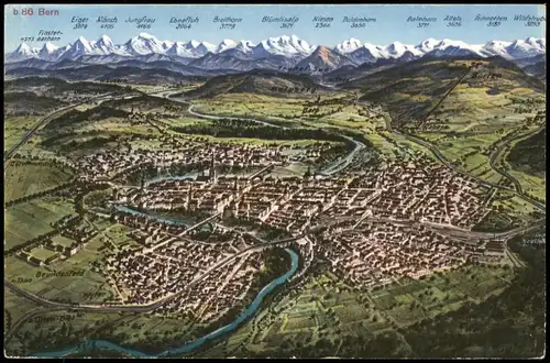 Ansichtskarte Bern (Schweiz) Berne Panorama-Ansicht Gesamtansicht 1910