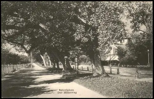 Ansichtskarte Interlaken Stadtteilansicht Höheweg 1910