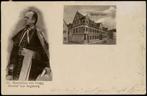 Augsburg Bischöfl. Palais, Bischof Dr. Maximilian von Lingg 2 Bild 1905
