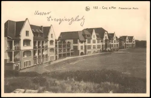 Postkaart De Haan Coq s/Mer Préventorium Marin Umland-Ansicht 1910