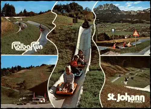 Ansichtskarte St. Johann in Tirol Mehrbildkarte mit Sommer-Rodelbahn 1980