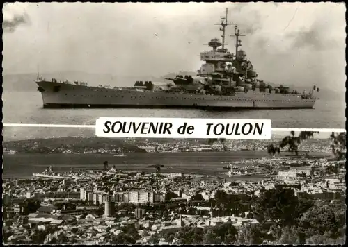 Toulon Hafen Schiffe/Schifffahrt - Kriegsschiffe (Marine) 2 Bild 1957