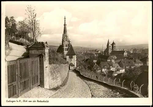 Ansichtskarte Esslingen Panorama-Ansicht Blick von der Neckarhalde 1954