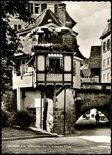 Ansichtskarte Esslingen Brückenhäuschen a. d. Inneren Brücke 1960
