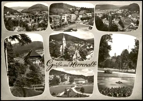 Ansichtskarte Bad Herrenalb Mehrbildkarte mit 7 Ortsansichten 1972