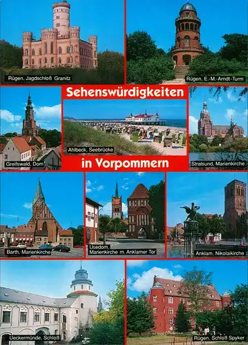 Ansichtskarte .Mecklenburg-Vorpommern Sehenswürdigkeiten in Vorpommern 2002