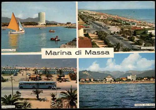 Marina di Massa Italien Mehrbildkarte Saluti da Marina di Massa 1962