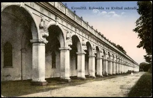 Postcard Kremsier Kroměříž Kolonáda ve Květné zahradě 1939