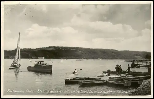 Ansichtskarte Bredeney-Essen (Ruhr) Baldeneysee, Kruppsches Bootshaus 1938