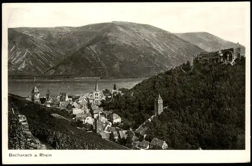 Ansichtskarte Bacharach Stadtblick 1936