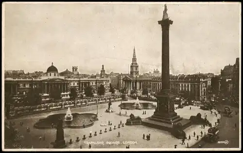 Postcard London Trafalgar Square 1926