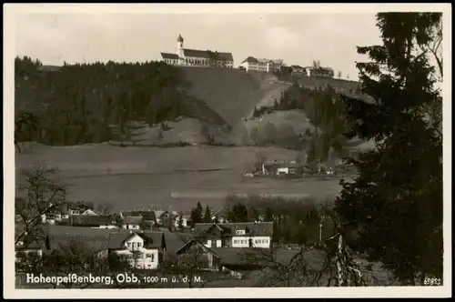 Ansichtskarte Hohenpeißenberg Stadtpartie 1936  Bahnpoststempel München Garmisch