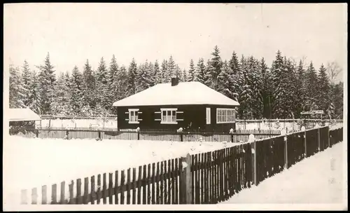 Ansichtskarte .Bayern Haus im Winter 1933  gel. Stempel München