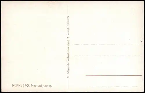 Ansichtskarte Nürnberg Neptunbrunnen - Künstlerkarte 1928