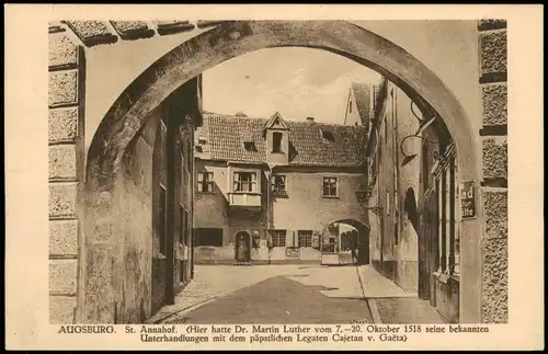 Ansichtskarte Augsburg St. Annahof. 1926