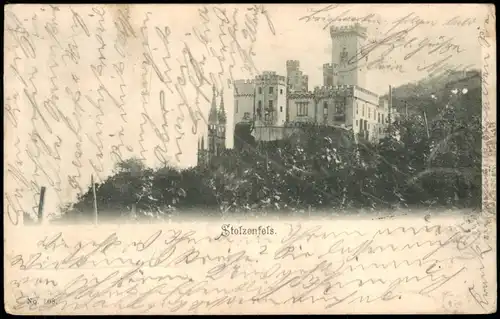 Ansichtskarte Stolzenfels-Koblenz Schloß Stolzenfels/Burg Stolzenfels 1901
