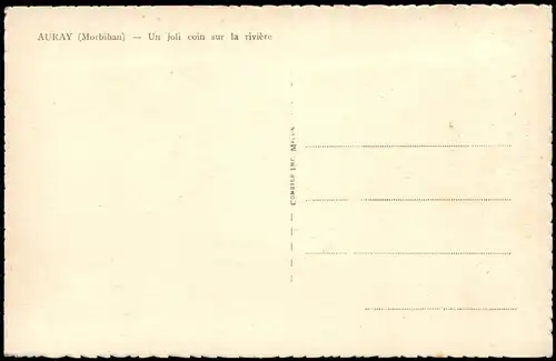 CPA Auray An Alre Un joli coin sur la rivière 1932