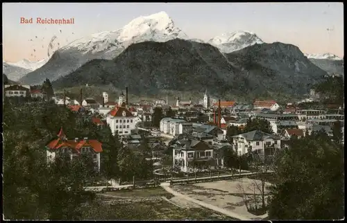 Ansichtskarte Bad Reichenhall Stadt, Villen, Fabrik 1938