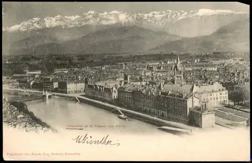 CPA Grenoble Stadt und Alpen 1901