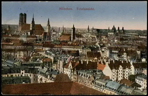 Ansichtskarte München Panorama-Ansicht Totalansicht Stadt-Ansicht 1921