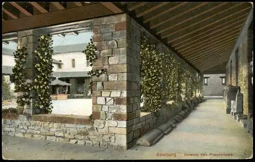 Ansichtskarte Bad Homburg vor der Höhe Saalburg Inneres des Praetoriums 1910