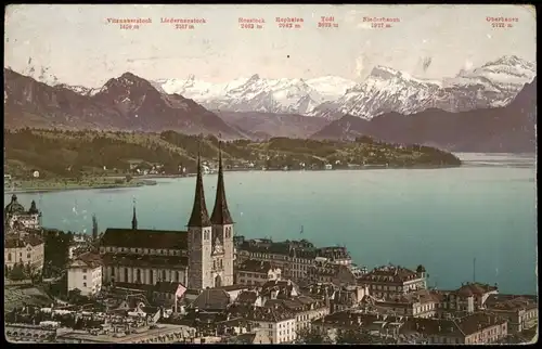 Ansichtskarte .Schweiz Schweiz Schweizer See Alpen Bergkette 1910