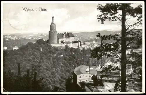 Ansichtskarte Weida (Thüringen) Panorama-Ansicht 1935