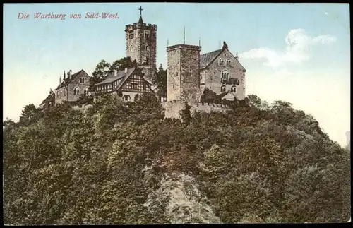 Ansichtskarte Eisenach Die Wartburg von Süd-West 1910