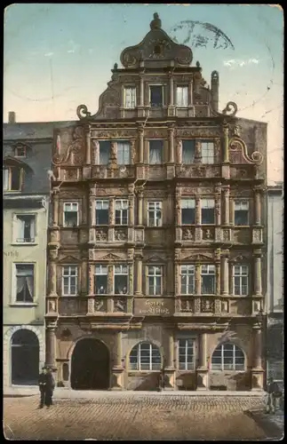 Ansichtskarte Heidelberg Straßen Ansicht am Hotel Ritter 1913